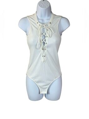 Riflessi Women’s White Ribbed Bodysuit